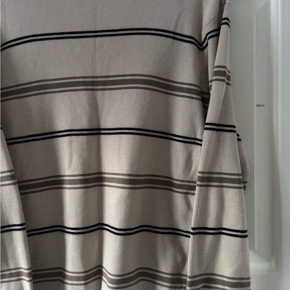 Mango Men's Cream and Brown Striped Crewneck Sweater - Picture 5 of 14